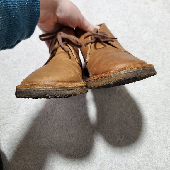 J. CREW 1990 MacAlister Chukka Desert Boots Smooth Leather Brown Unisex M7.5 W9 - Picture 5 of 10